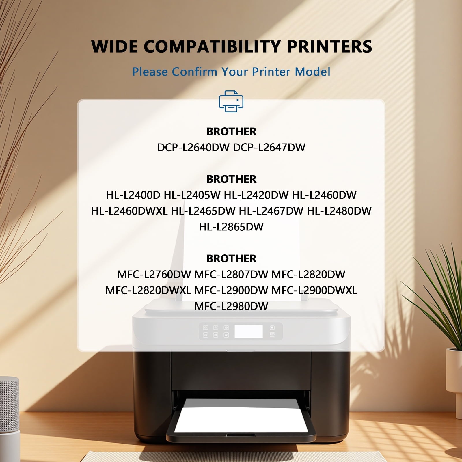 WORDGIFT TN830 Toner Cartridge compatible for Brother TN830XL TN830XL/V TN830 Toner Cartridge for Brother DCP-L2640DW HL-L2460DW HL-L2405W HL-L2400D Printer Ink (4 Black)